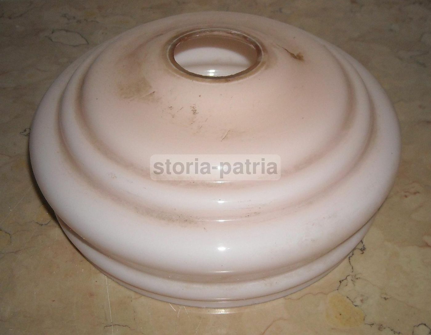 Coppa Lampada In Vetro Rosato, Design Italiano Anni '30 '50