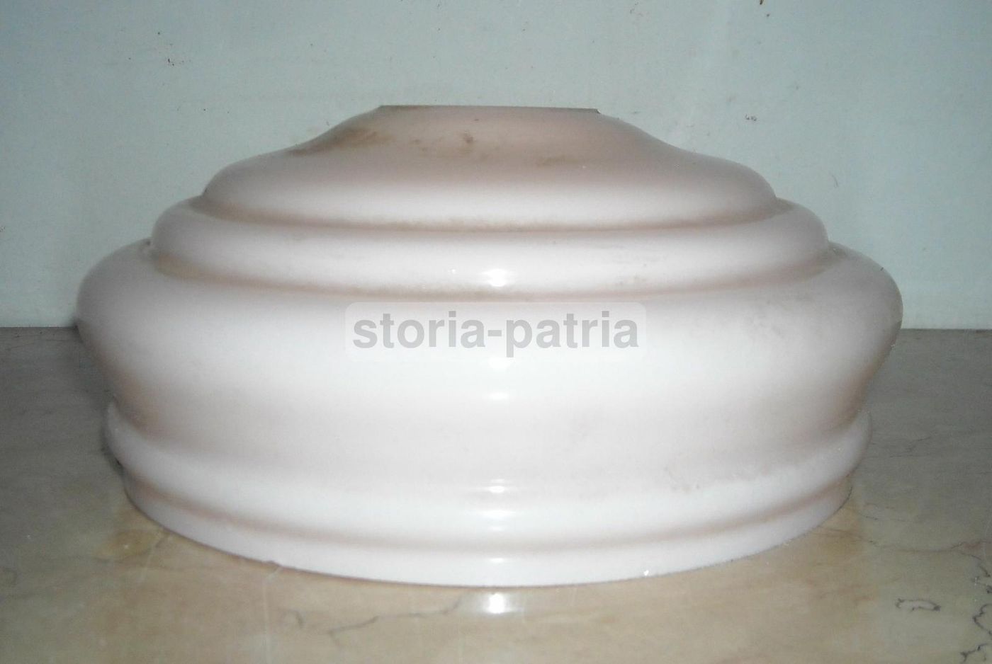 Coppa Lampada In Vetro Rosato, Design Italiano Anni '30 '50