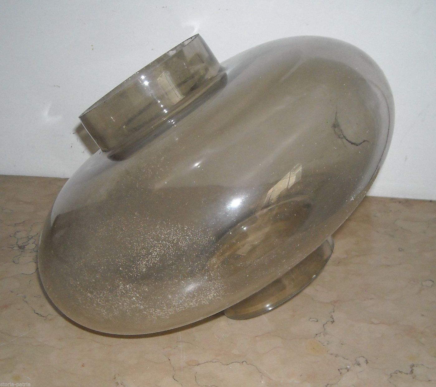 Coppa In Vetro Fumé Per Lampada, Design Italiano Anni '50
