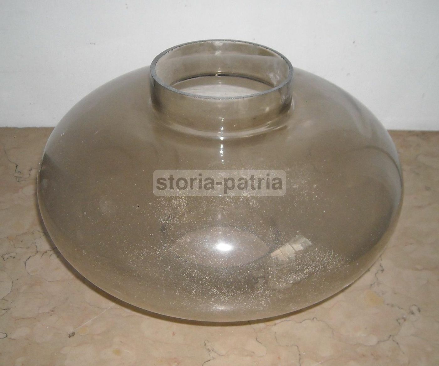 Coppa In Vetro Fumé Per Lampada, Design Italiano Anni '50
