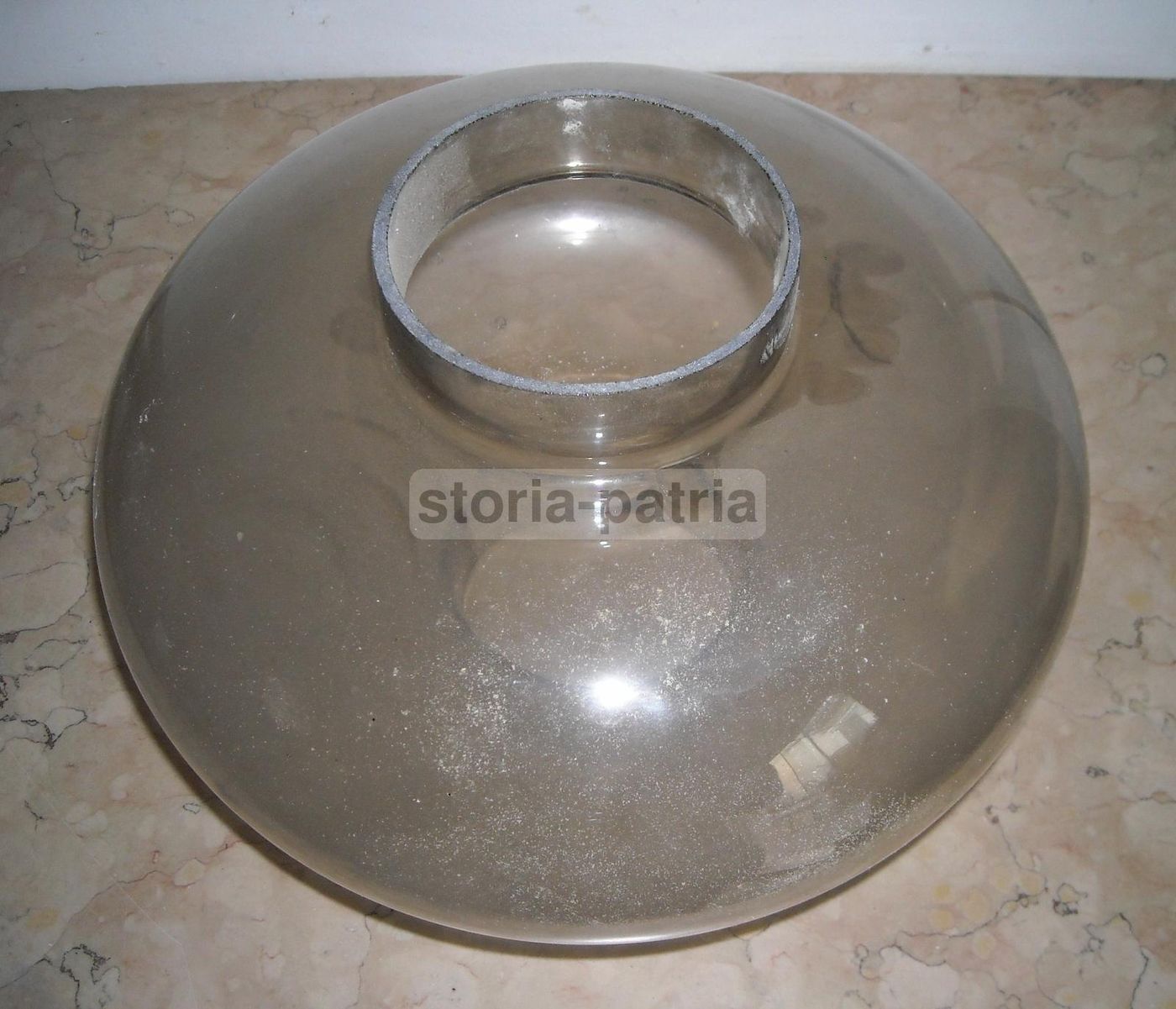 Coppa In Vetro Fumé Per Lampada, Design Italiano Anni '50
