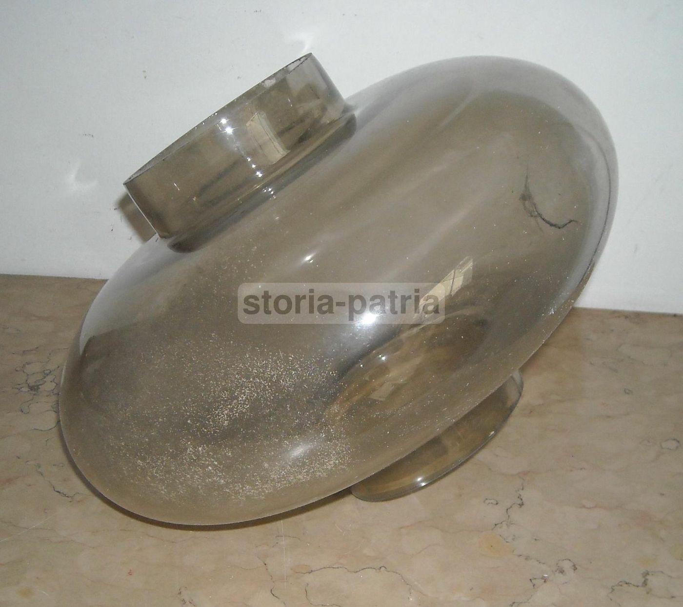 Coppa In Vetro Fumé Per Lampada, Design Italiano Anni '50