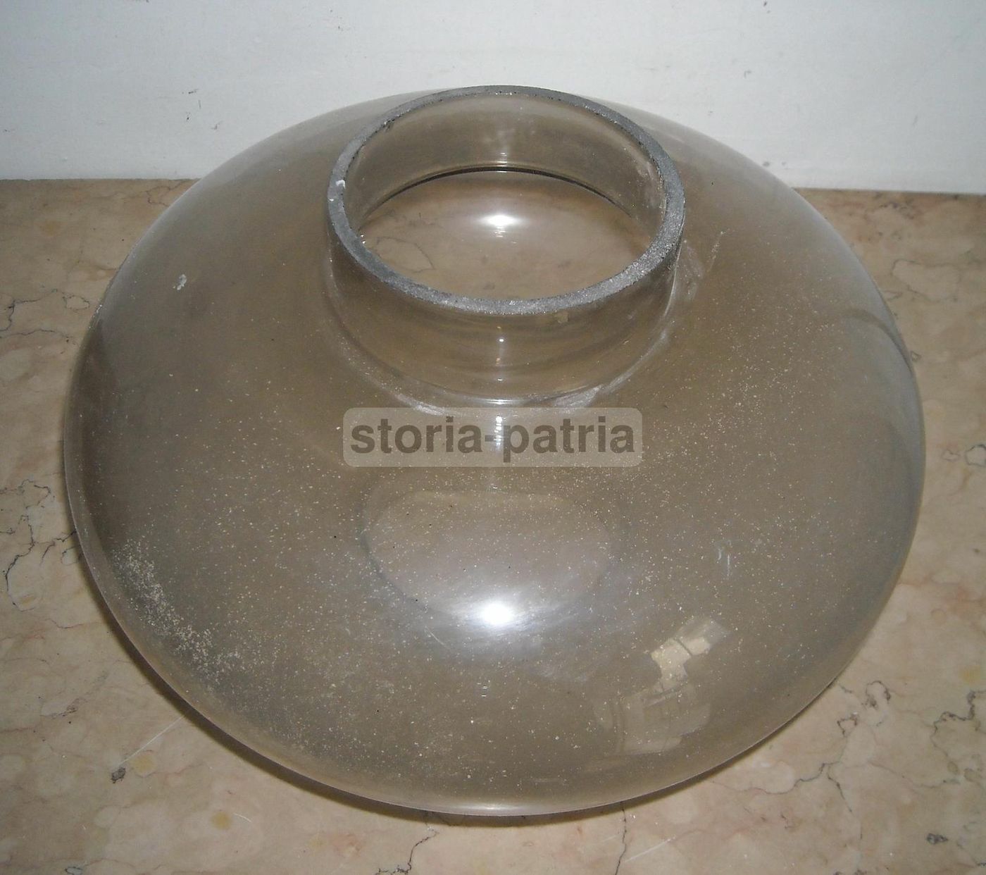 Coppa In Vetro Fumé Per Lampada, Design Italiano Anni '50