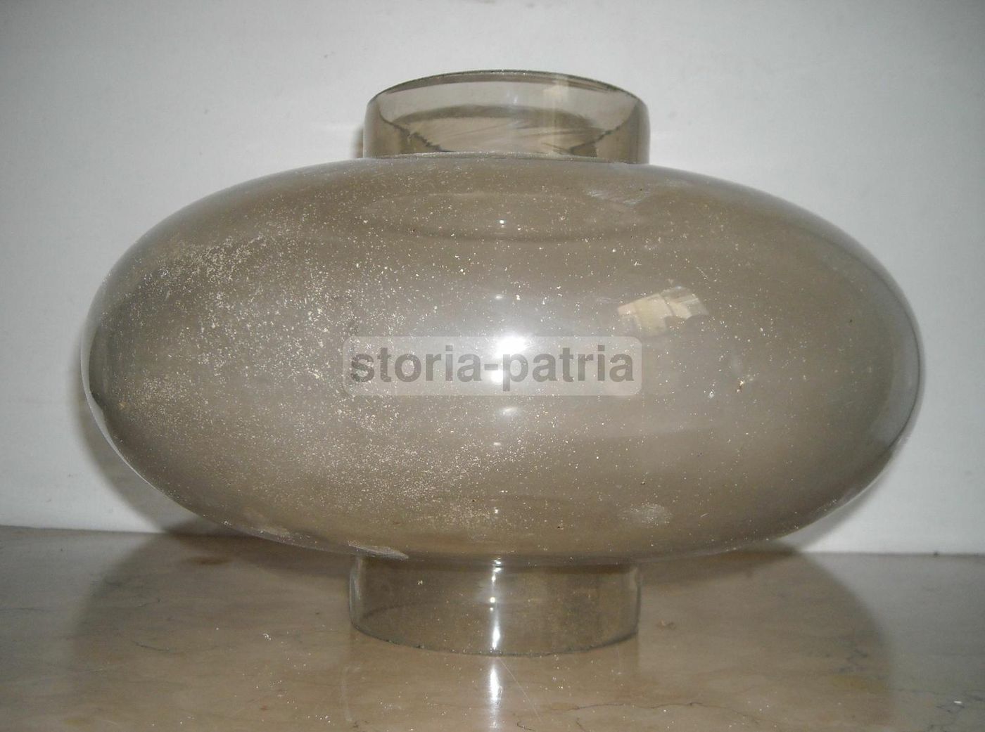 Coppa In Vetro Fumé Per Lampada, Design Italiano Anni '50