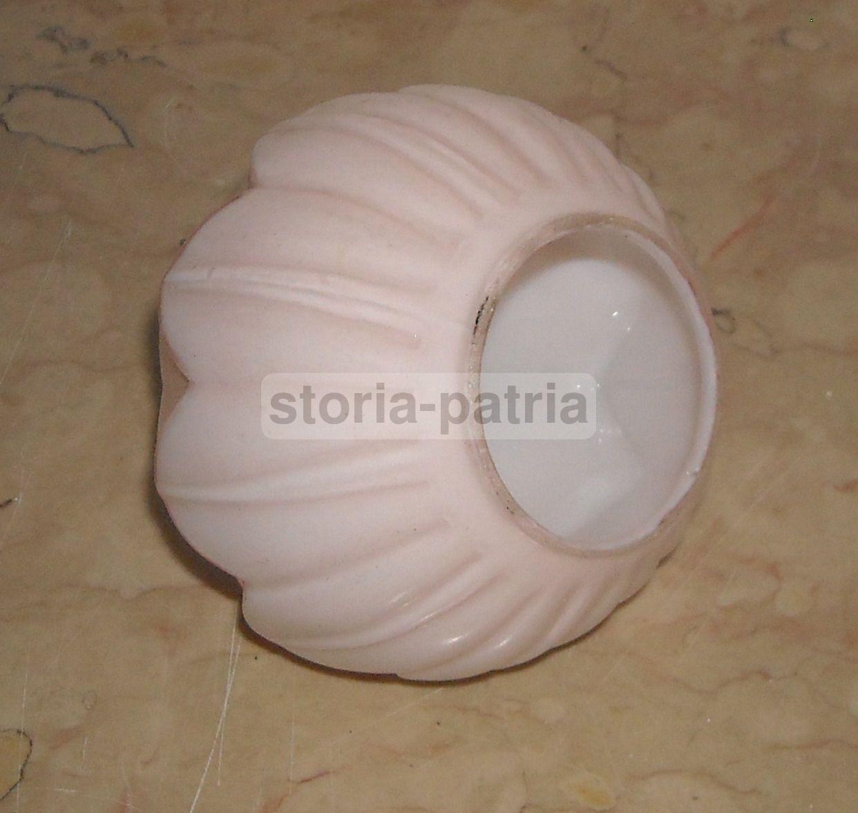 Coppa Vetro Opalescente Rosa Per Lampada Lampadario Anni 50