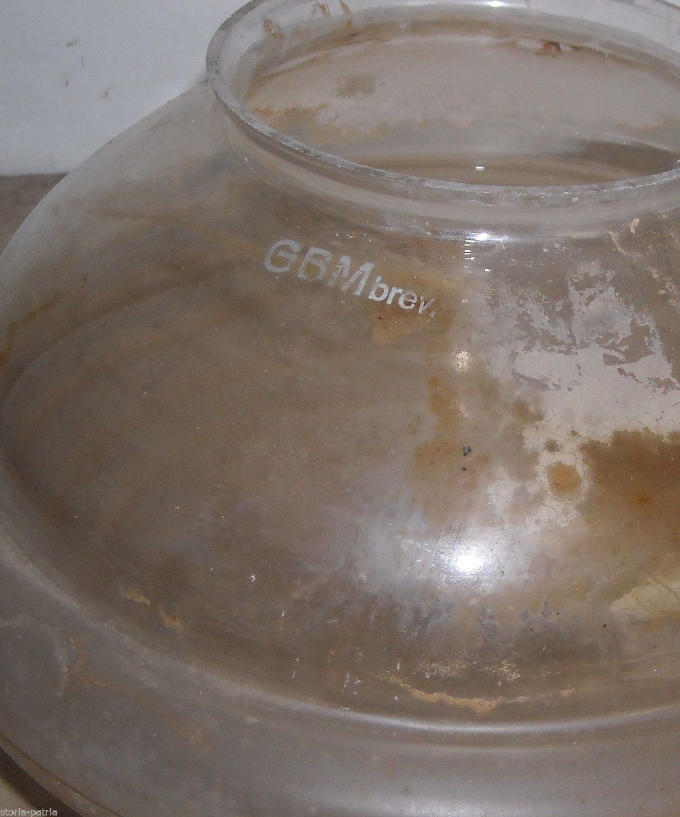 Coppa Per Lampada In Vetro Satinato GBM, Anni '50