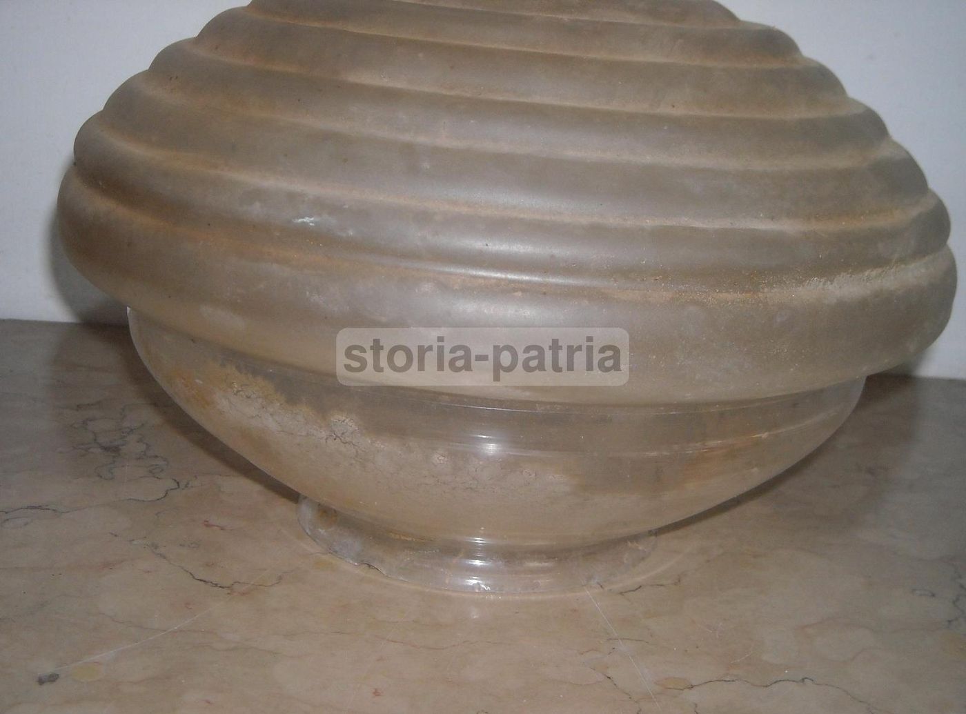 Coppa Per Lampada In Vetro Satinato GBM, Anni '50