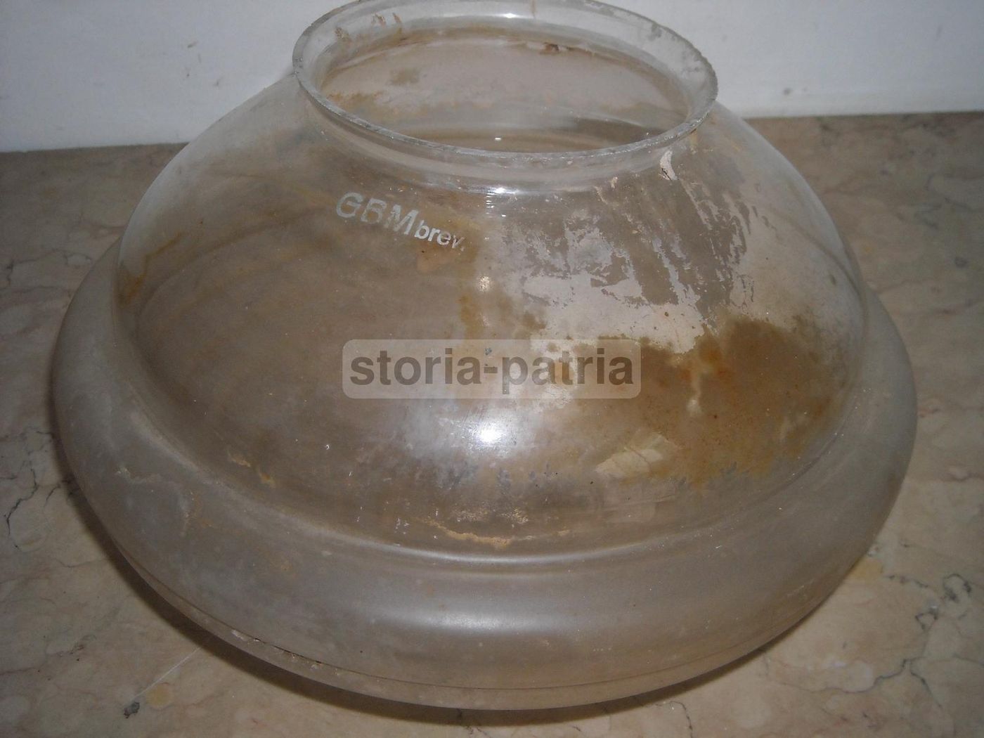 Coppa Per Lampada In Vetro Satinato GBM, Anni '50