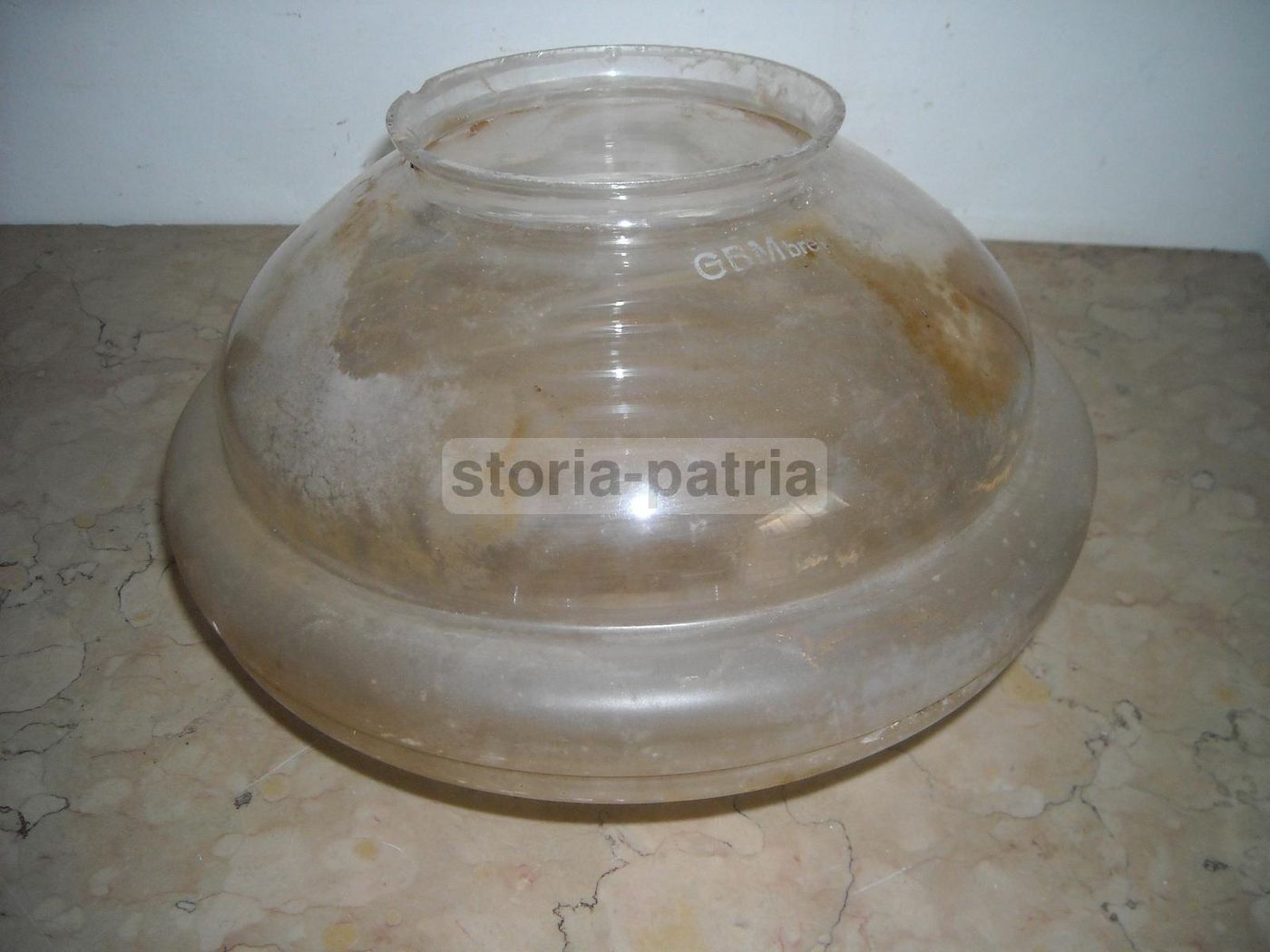 Coppa Per Lampada In Vetro Satinato GBM, Anni '50