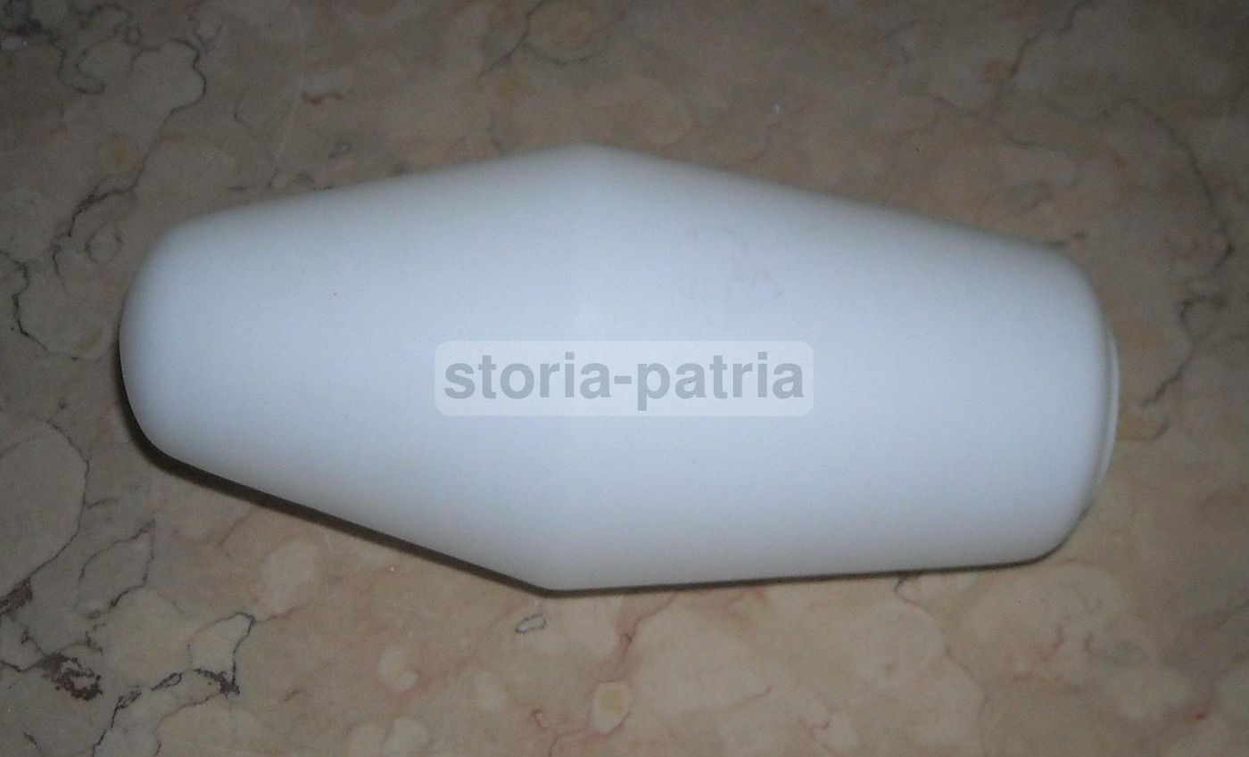 Coppa Per Lampada Vintage In Vetro Opalescente Bianco, Anni '50