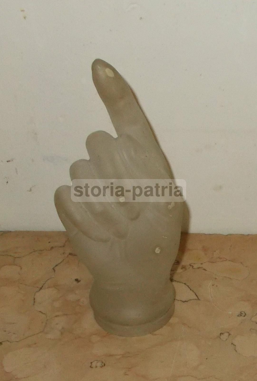 Vetro A Forma Di Mano Per Lampada Anni 50 60, Modernariato