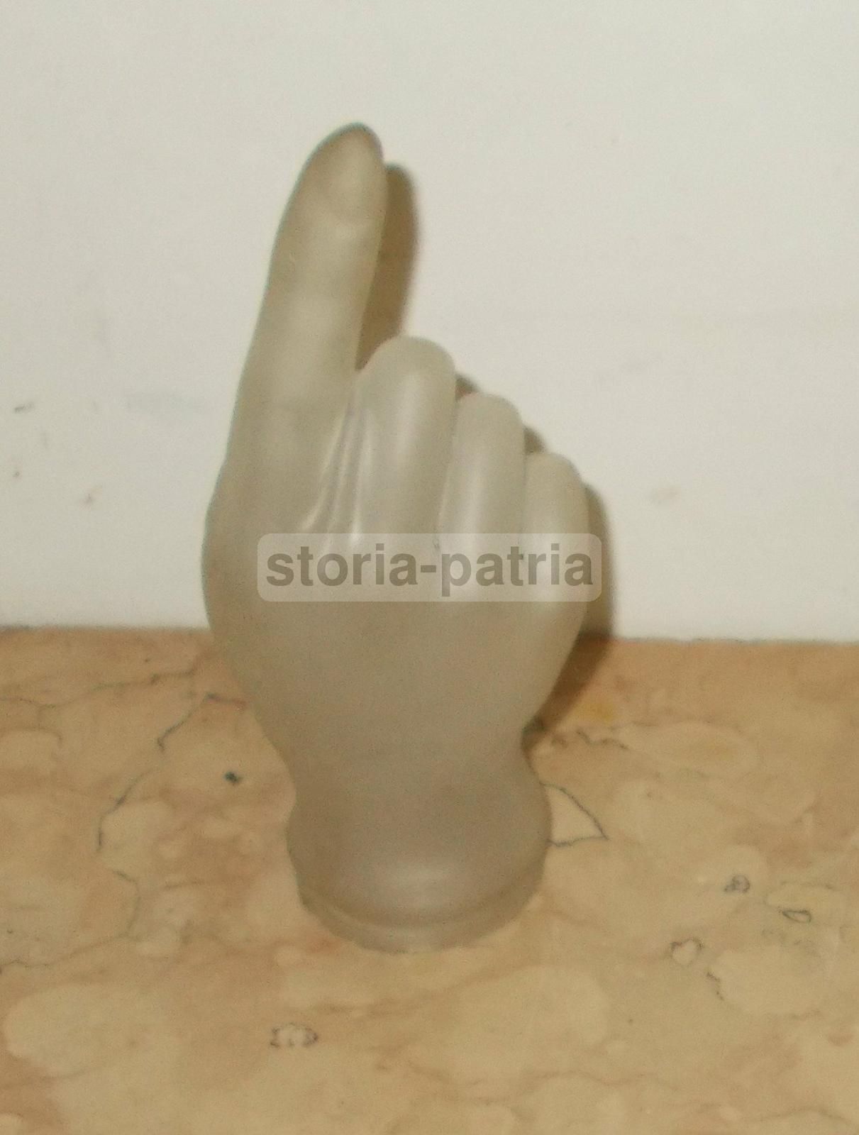 Vetro A Forma Di Mano Per Lampada Anni 50 60, Modernariato
