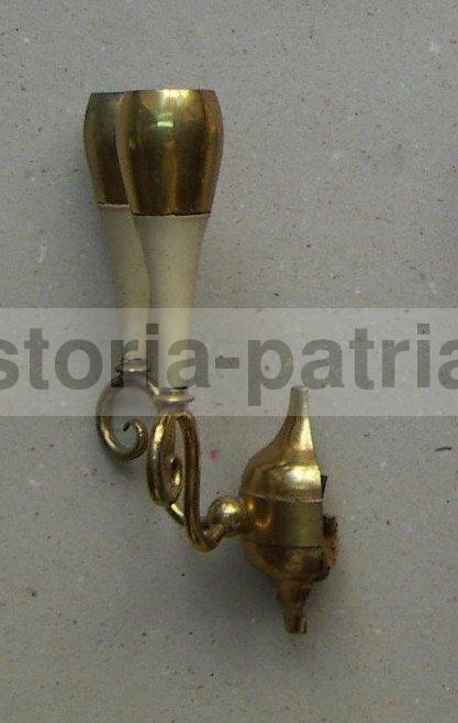 Applique Vintage Anni '50 In Metallo Laccato E Ottone Dorato