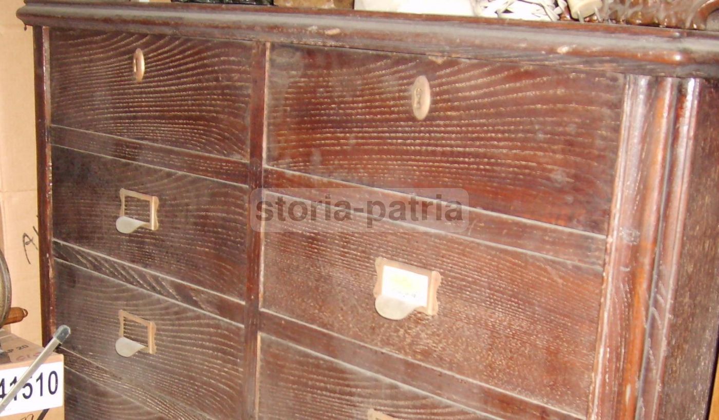Cassettiera Anni '30 Con Venti Cassetti In Legno Duro