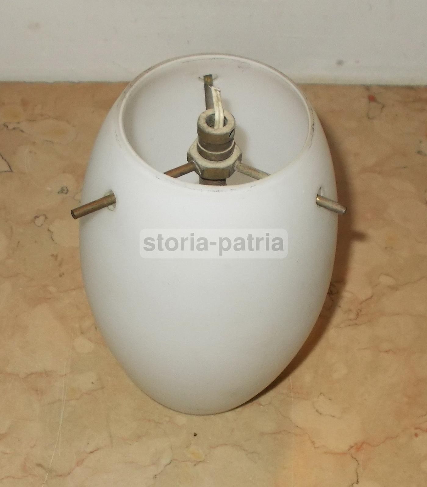 Coppa In Vetro Opalescente Per Lampada, Anni '50 '60