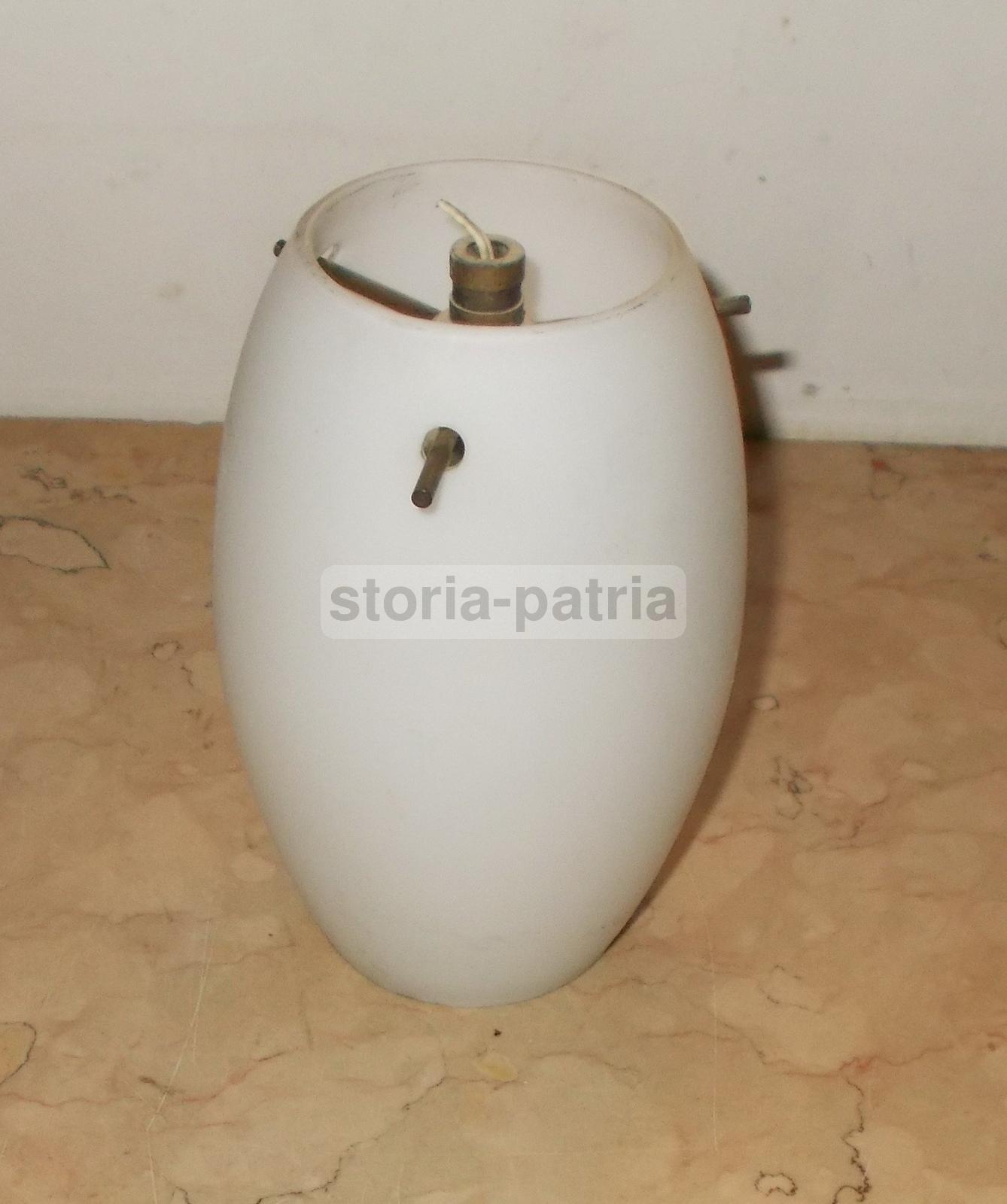 Coppa In Vetro Opalescente Per Lampada, Anni '50 '60