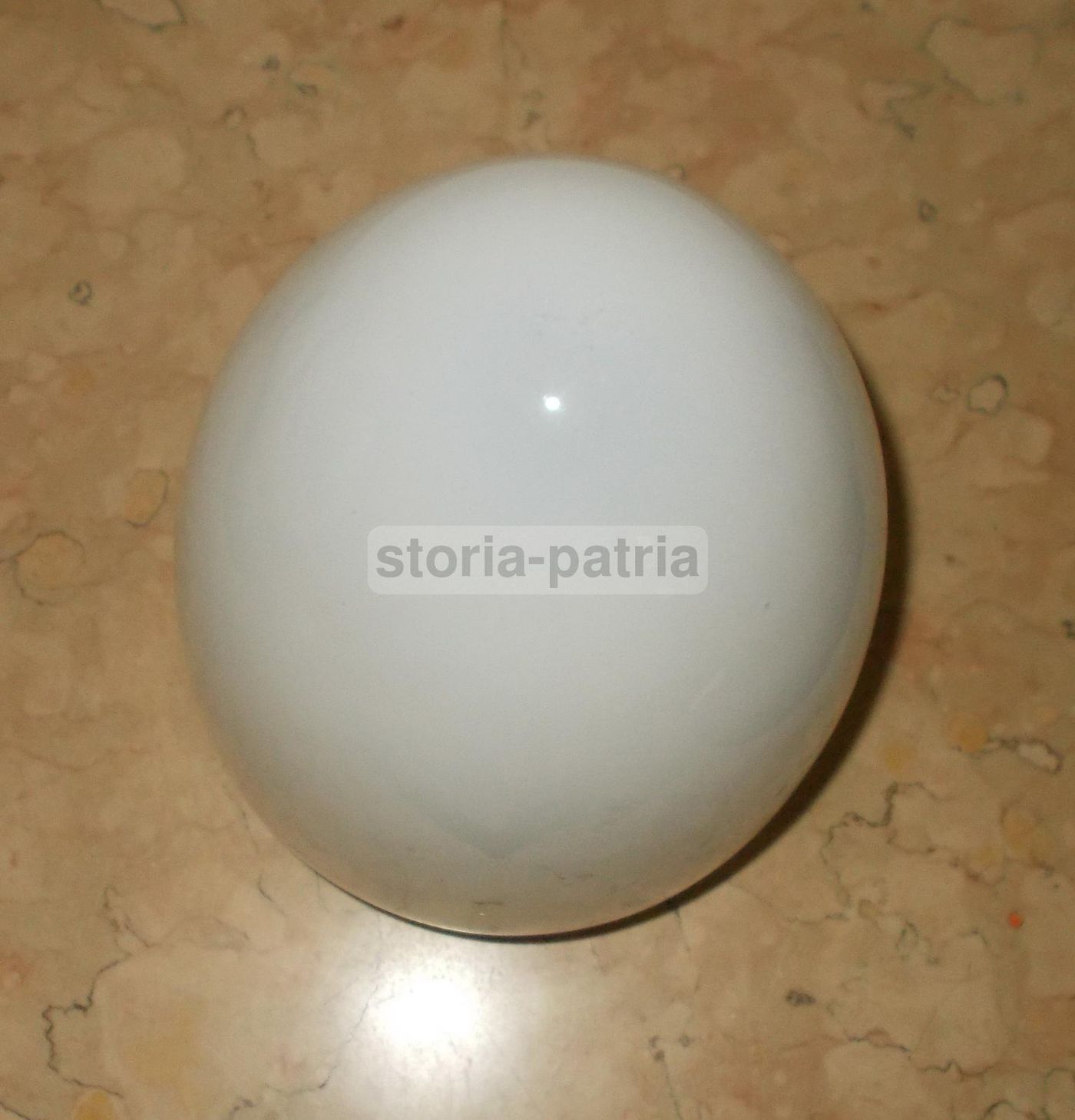 Coppa Vetro Bianco Per Lampada Vintage Anni '50 '70 Cm 23