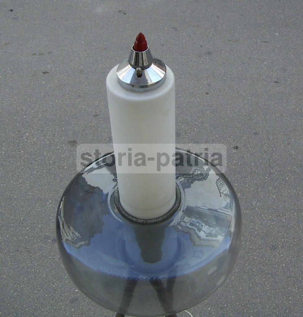 Lampada Piantana Vintage Anni '60 Con Portariviste Cromata E Vetro