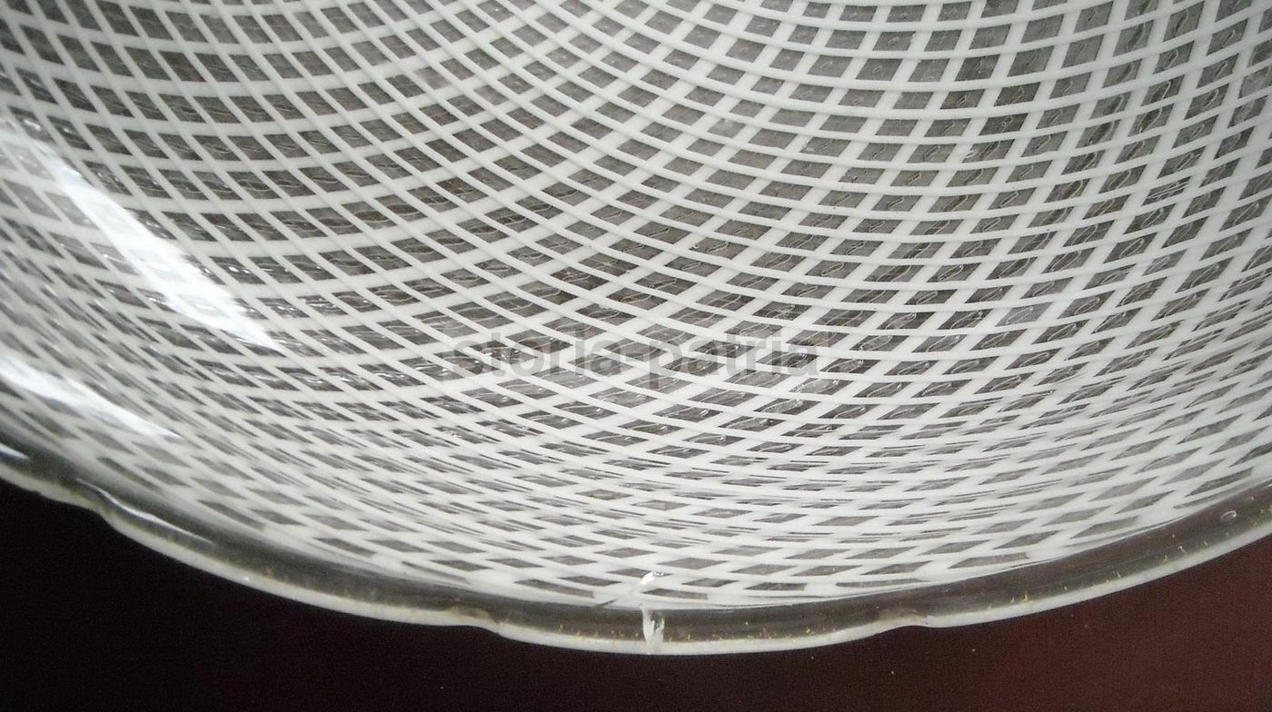 Lampada Piantana In Vetro Di Murano Anni '50 Da Restaurare