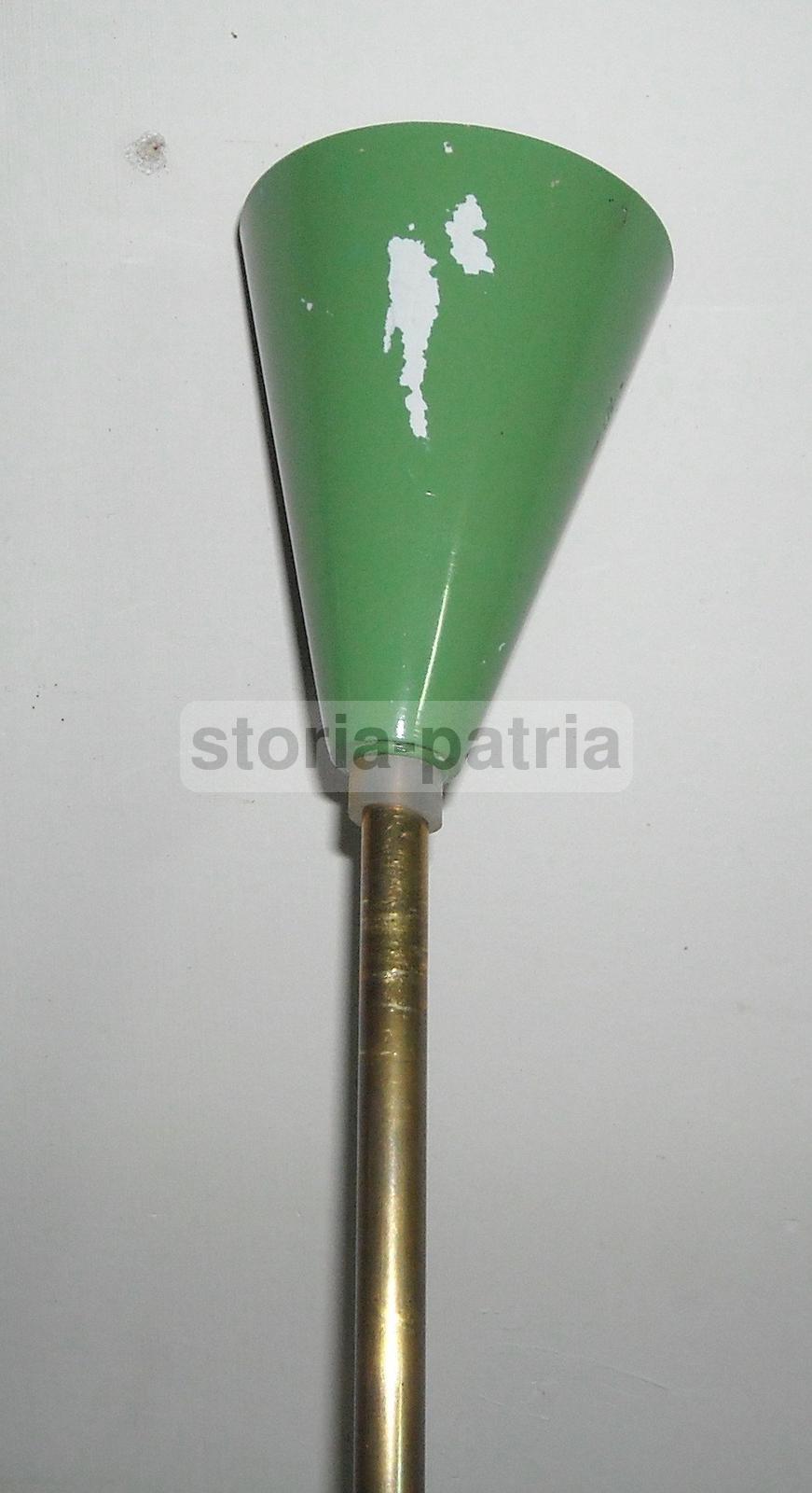 Lampadario Vintage In Ottone, Legno E Vetro Opalescente, Anni 1950 1970