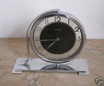 Orologio Da Tavolo Mauthe Vintage In Metallo Cromato