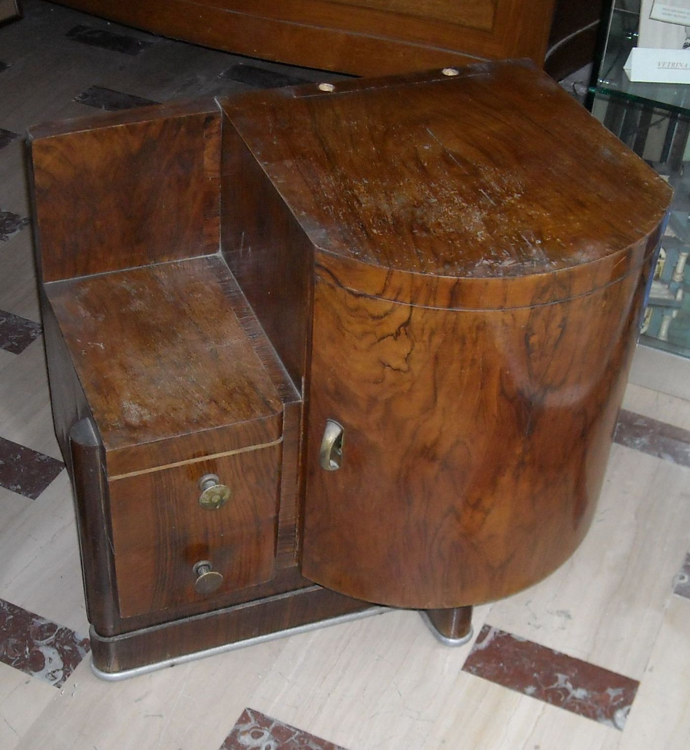 Coppia Di Comodini Art Déco Angelo Busnelli Anni '30 '40 Milano