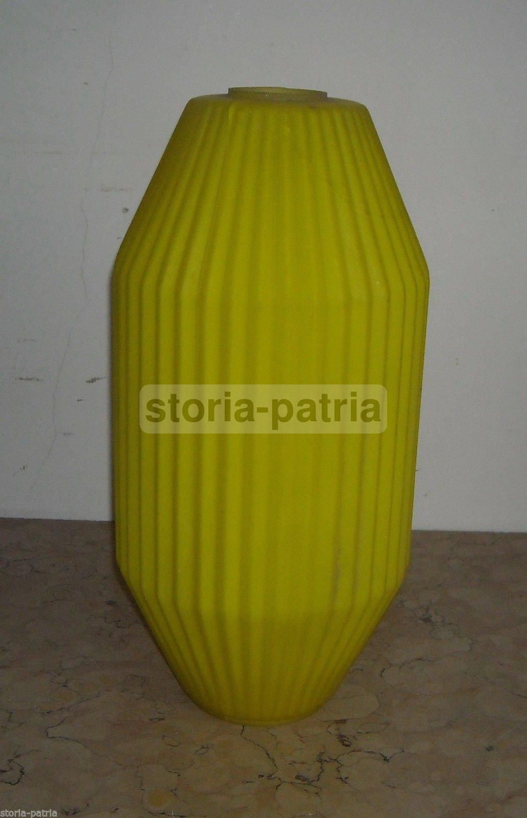 Vetro Giallo Per Lampada Anni '50, Modernariato