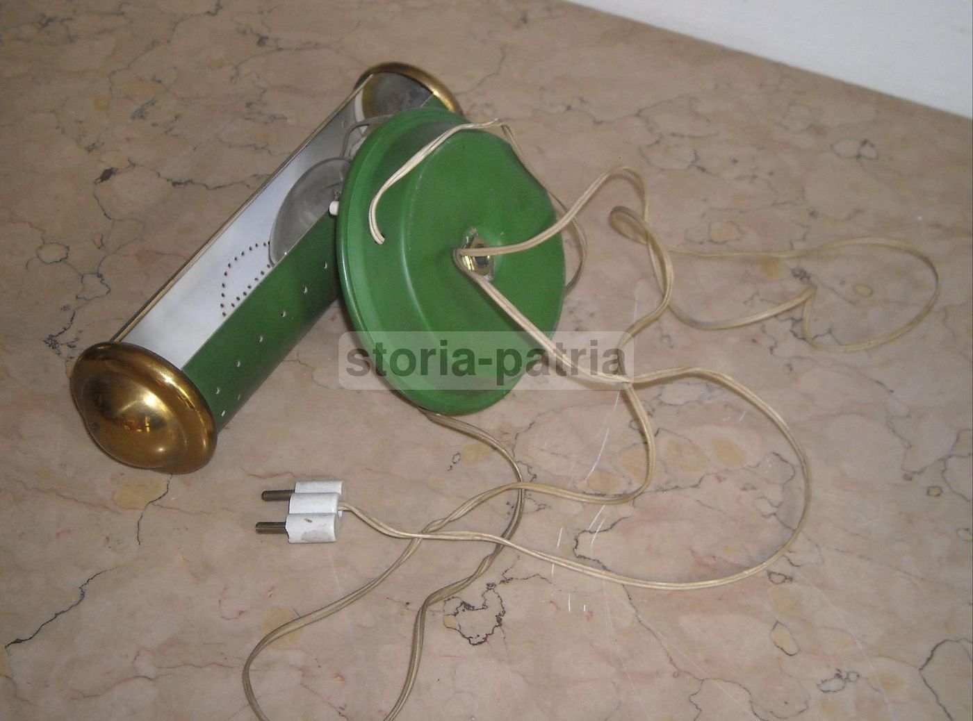 Lampada Da Tavolo Vintage Anni '60 Design Italiano Metallo Verde
