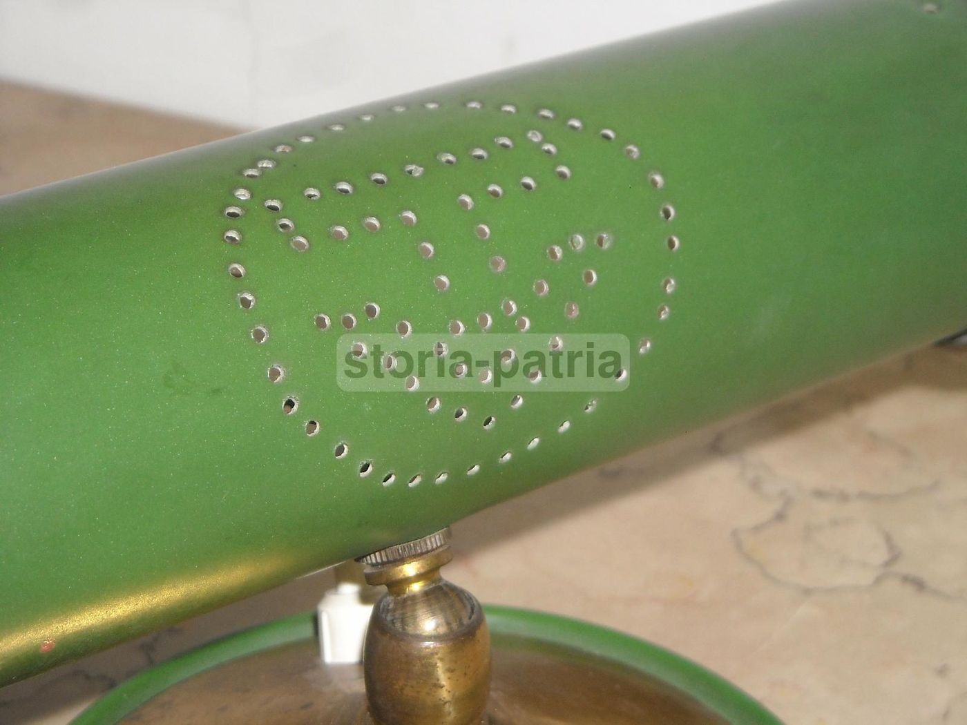 Lampada Da Tavolo Vintage Anni '60 Design Italiano Metallo Verde