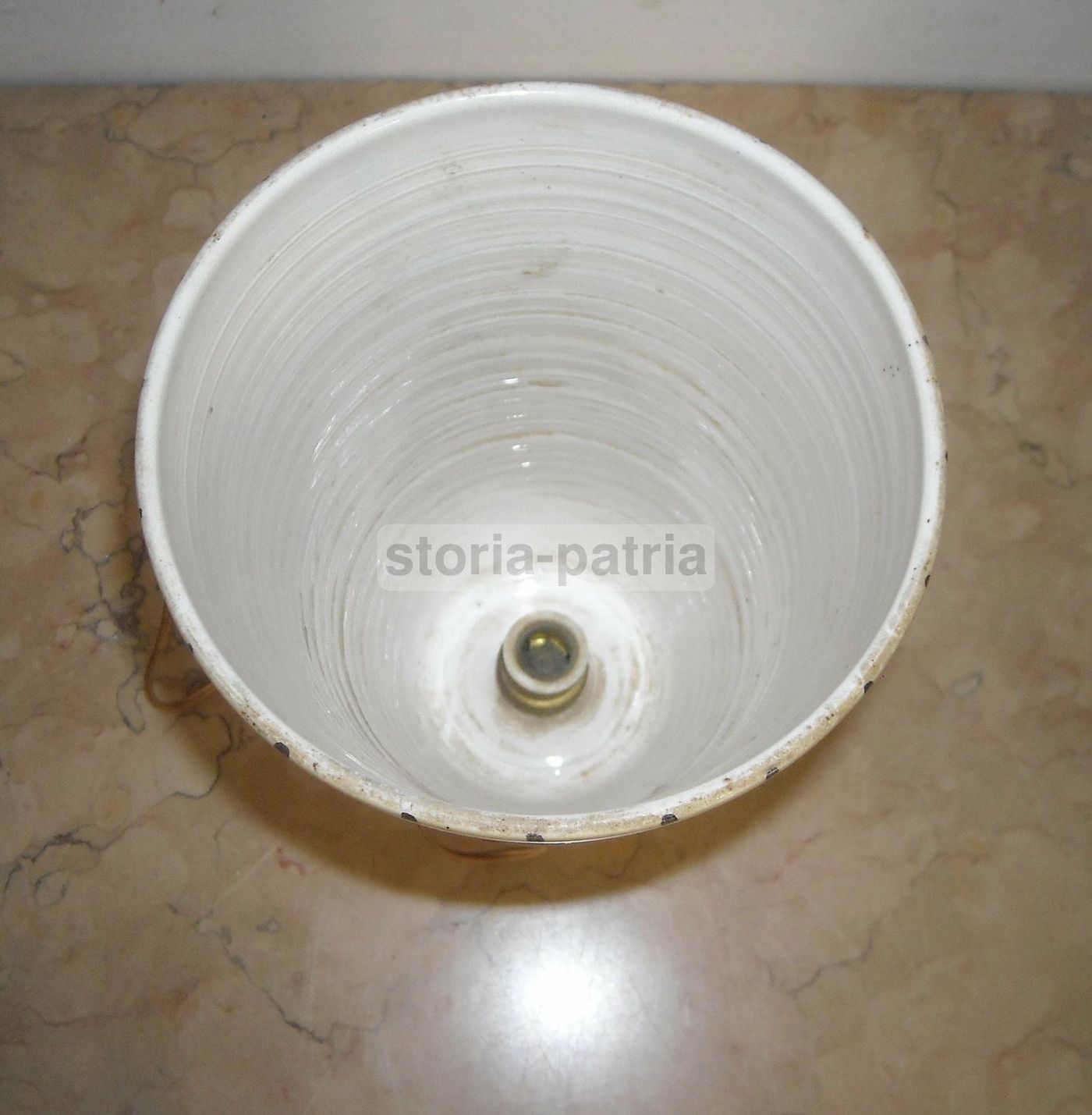 Lampada Ceramica Pubblicitaria Elettroricci Bari Anni 50 60