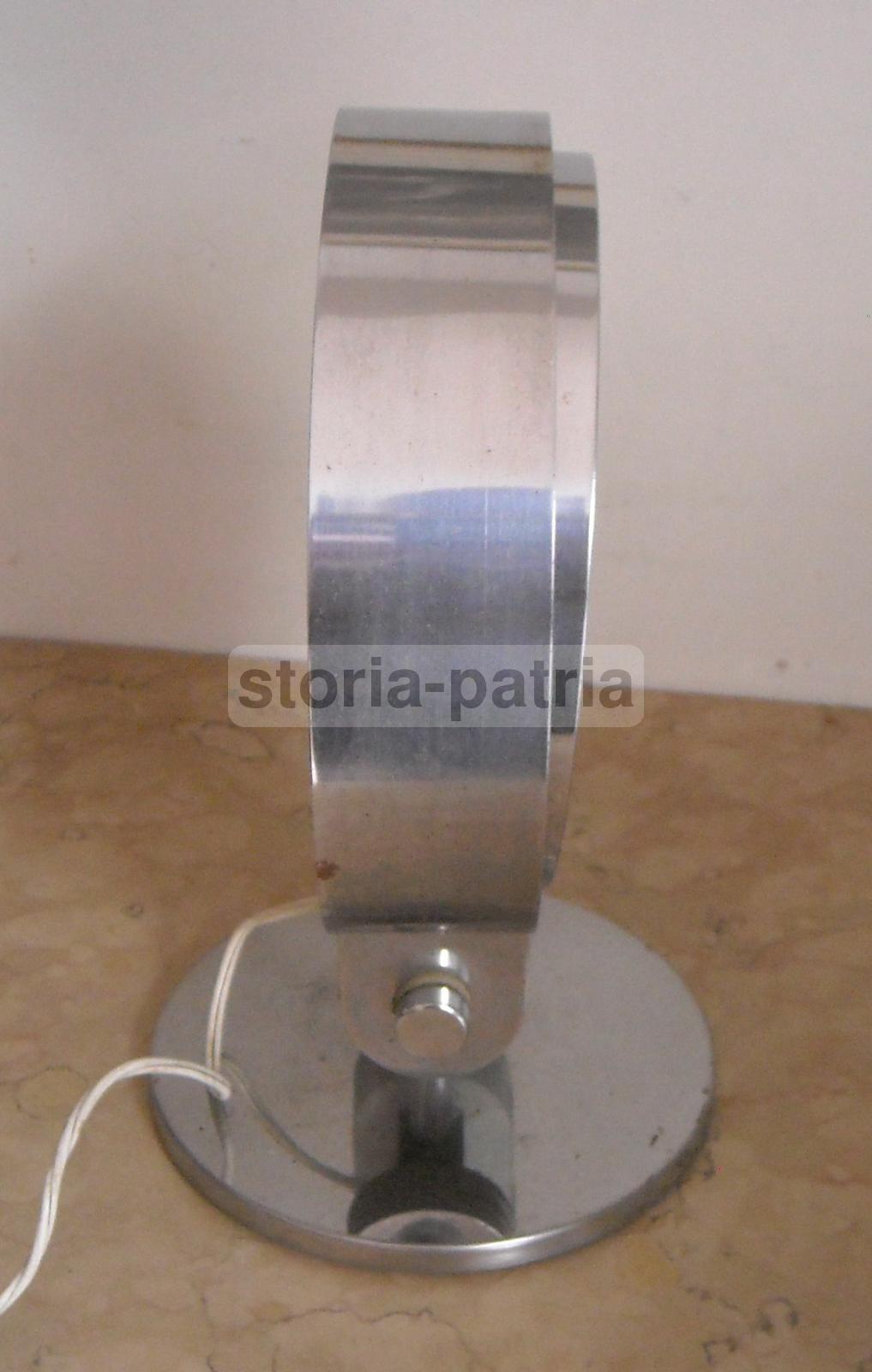 Lampada Da Tavolo Vintage A Lamelle Orientabili In Metallo Cromato