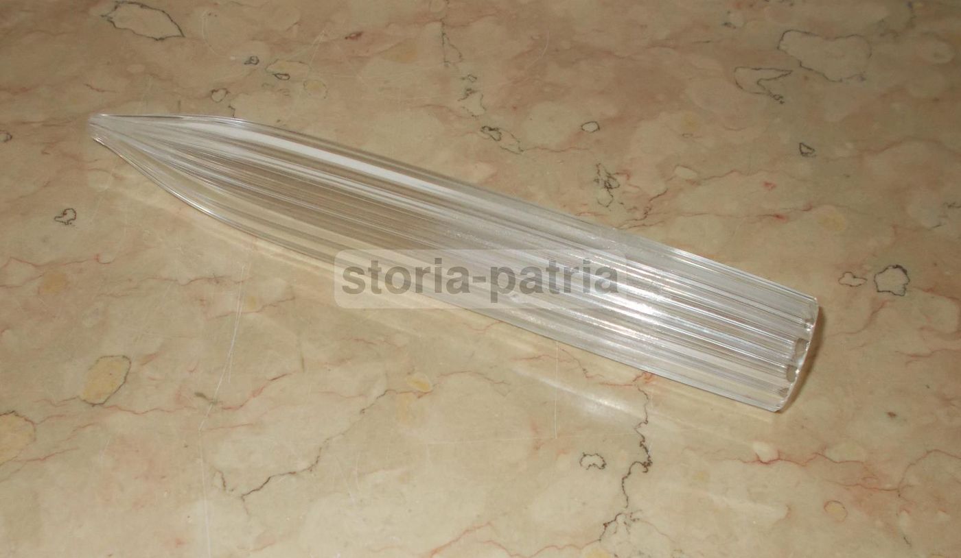 Vetro Tubolare Per Lampada Vintage Anni '40 '60 Scanalato (25 Cm)