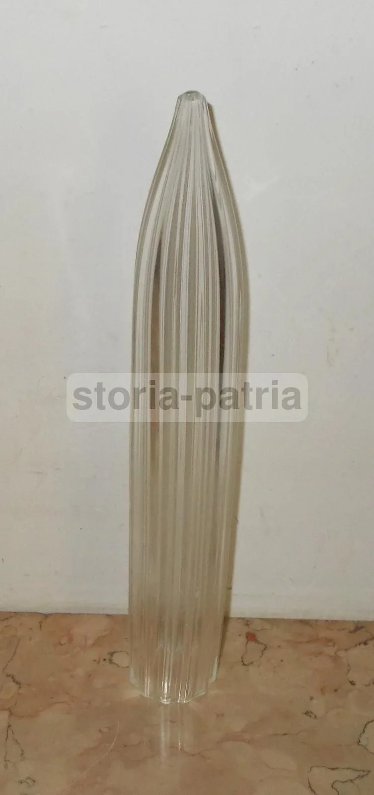 Vetro Tubolare per Lampada Vintage Anni '40 '60 Scanalato (25 Cm)