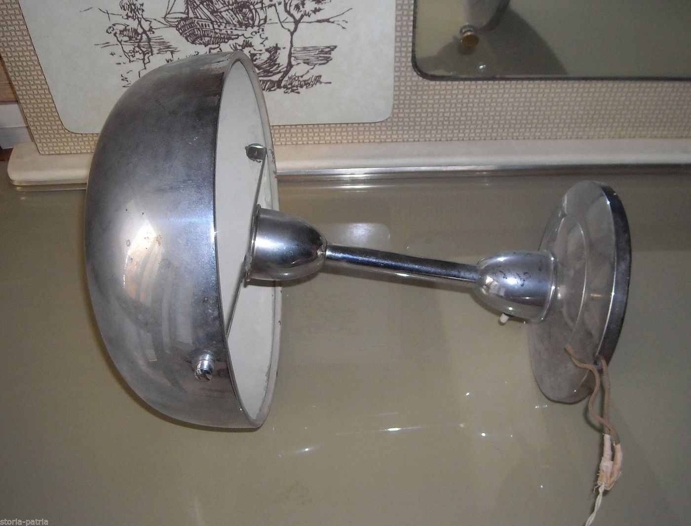 Lampada Da Scrivania Vintage Anni '50 Cromata Orientabile Modernariato