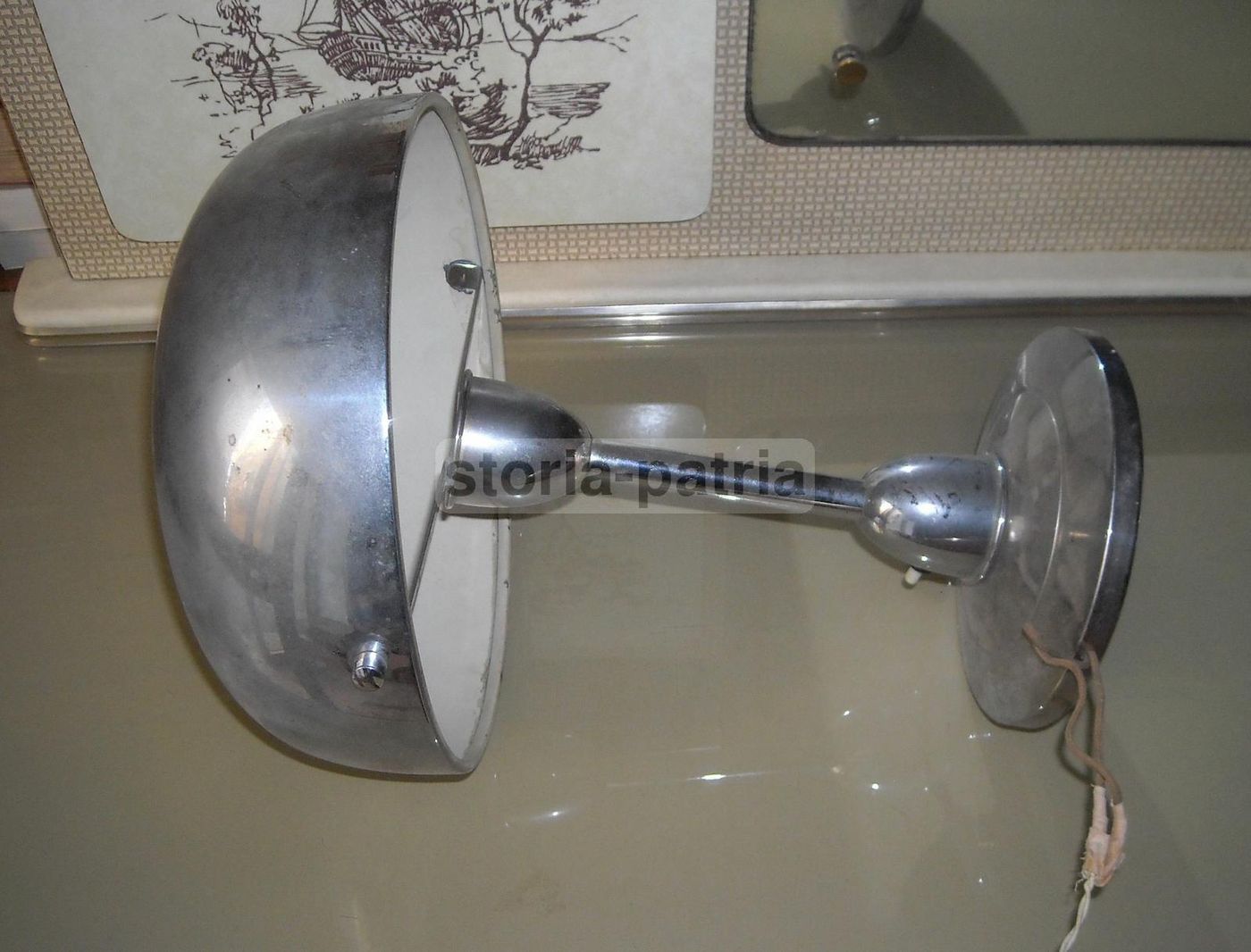 Lampada Da Scrivania Vintage Anni '50 Cromata Orientabile Modernariato