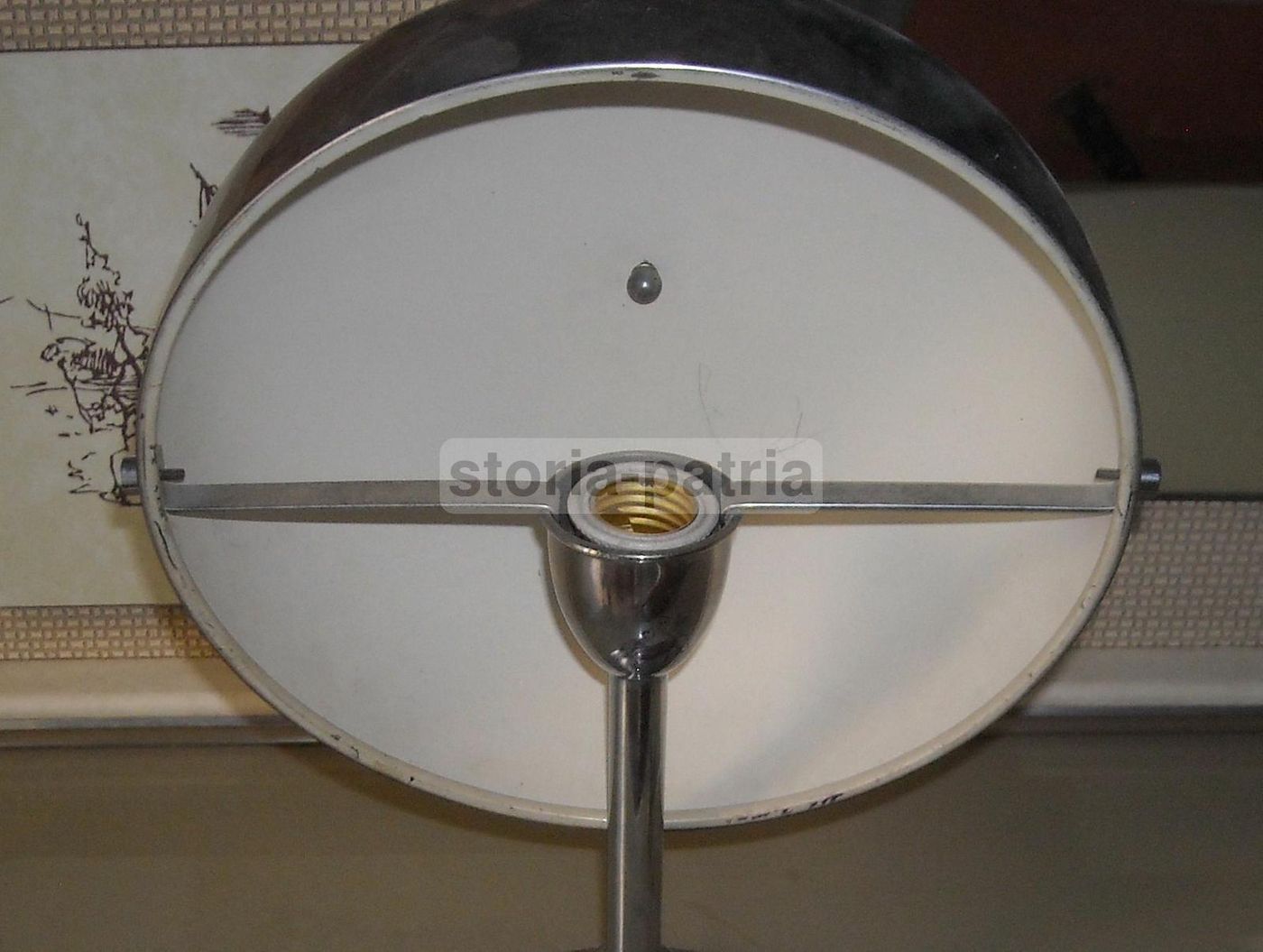 Lampada Da Scrivania Vintage Anni '50 Cromata Orientabile Modernariato