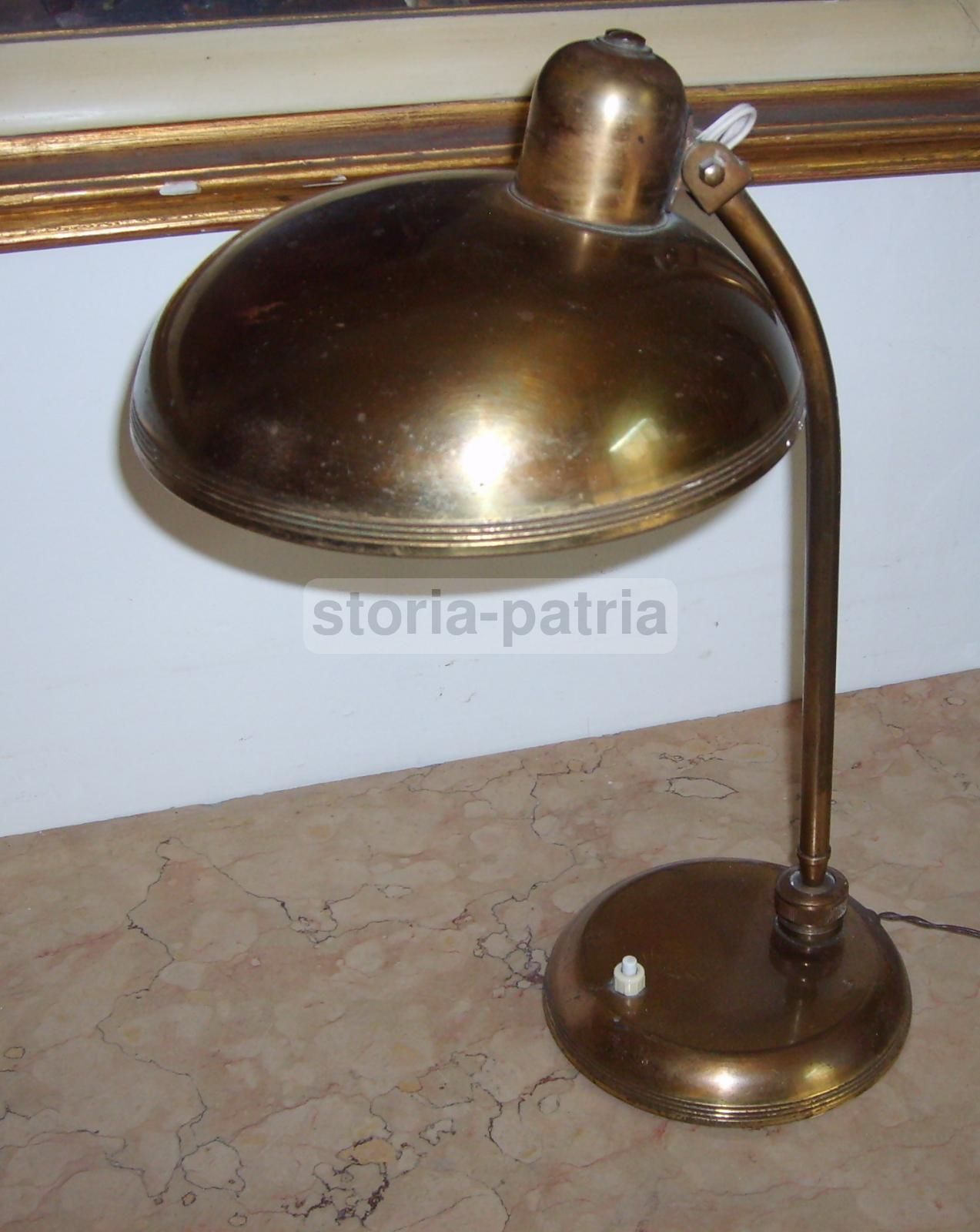 Lampada Da Scrivania Orientabile Vintage In Metallo, Anni '50