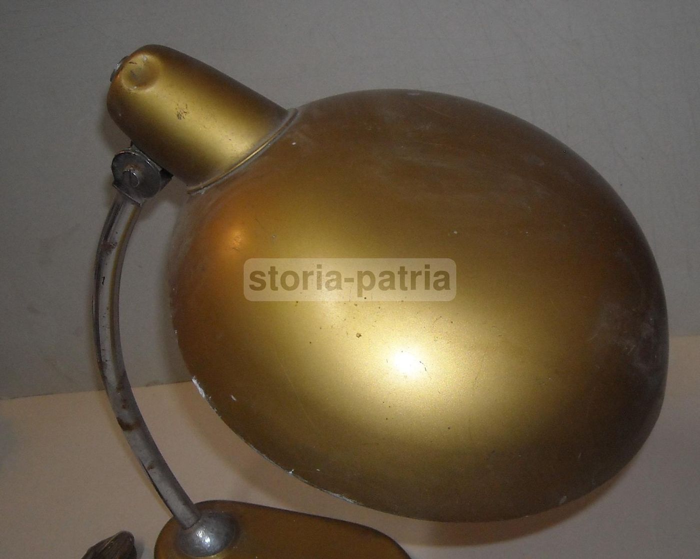 Lampada Da Scrivania Orientabile In Metallo Laccato E Cromato, Anni '50