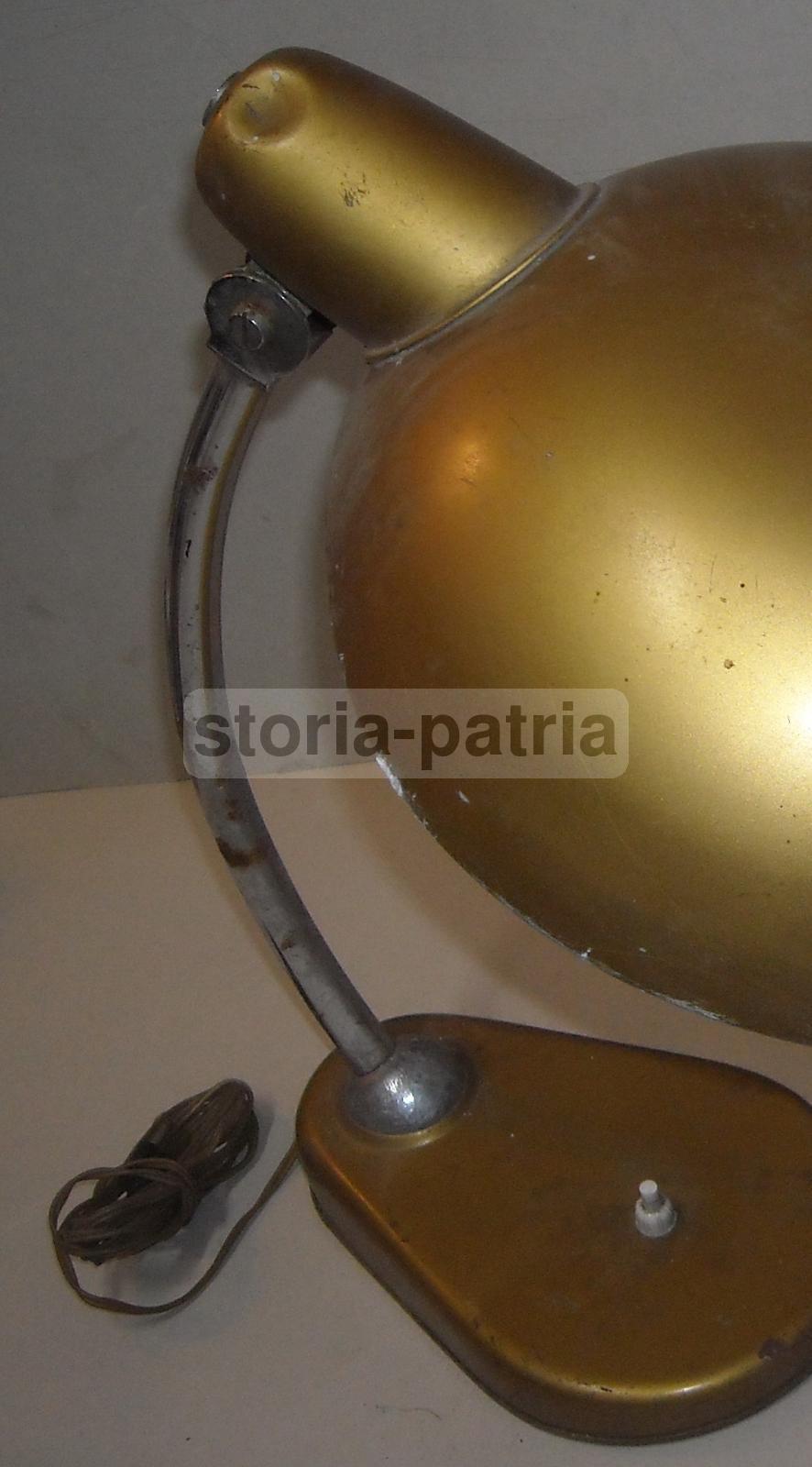 Lampada Da Scrivania Orientabile In Metallo Laccato E Cromato, Anni '50