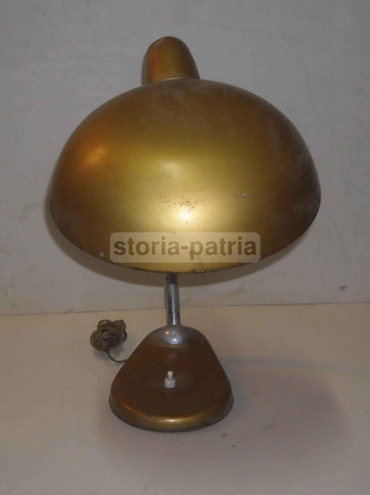 Lampada Da Scrivania Orientabile In Metallo Laccato E Cromato, Anni '50