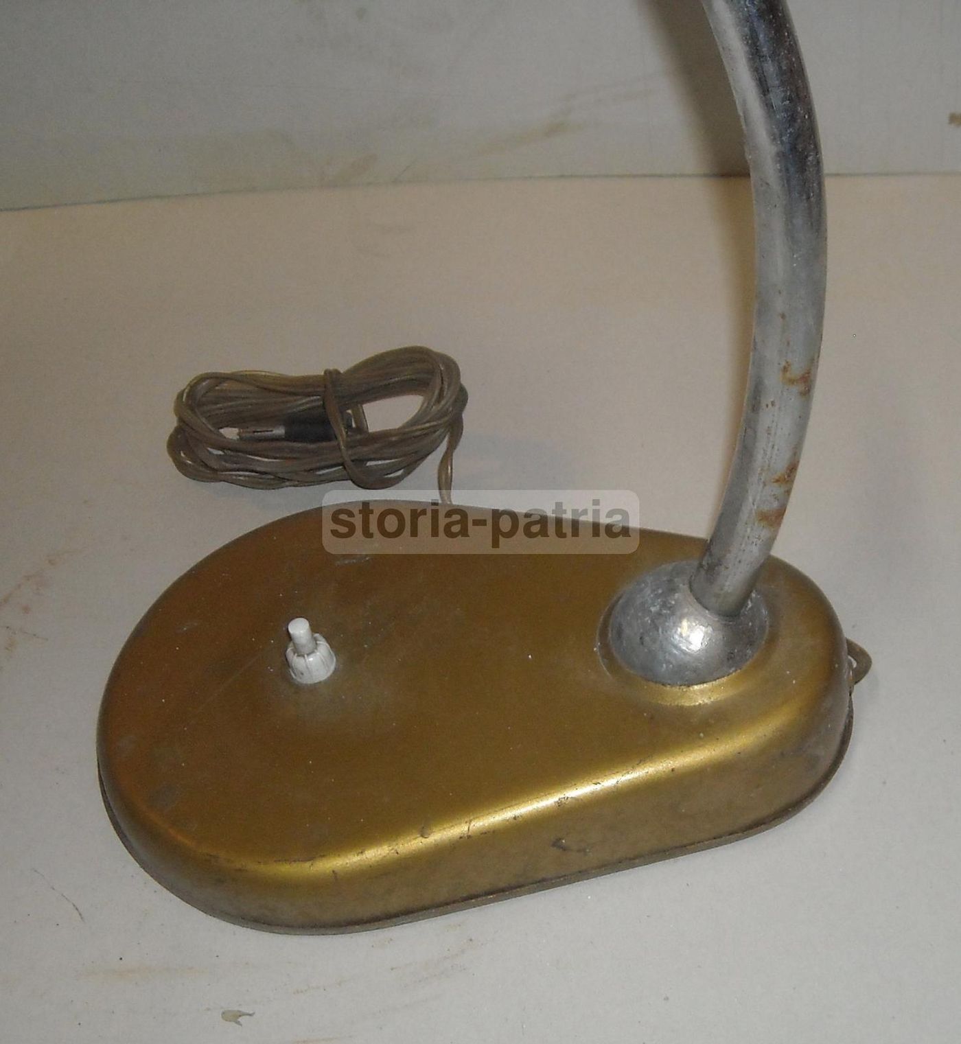 Lampada Da Scrivania Orientabile In Metallo Laccato E Cromato, Anni '50