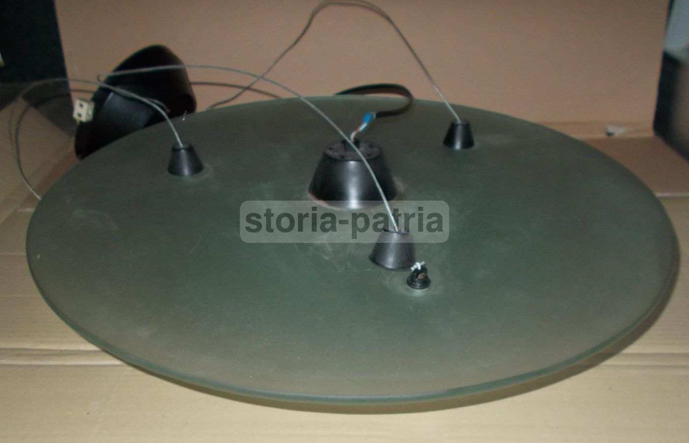 Lampadario A Sospensione Tre Dischi In Vetro Vintage (anni '70 '90)