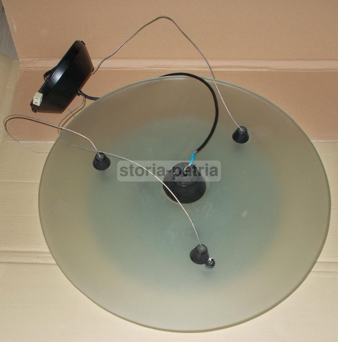 Lampada A Sospensione A Tre Dischi In Vetro, Anni '70 '90, Modernariato