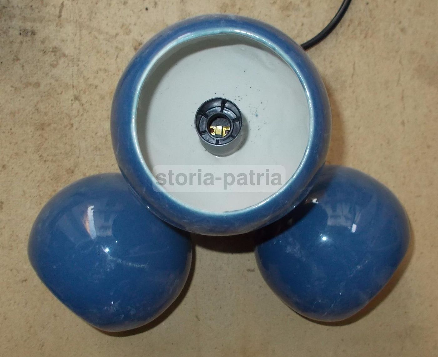 Lampadario In Ceramica Degli Anni '70, Globulare A Quattro Sfere, Design Italiano