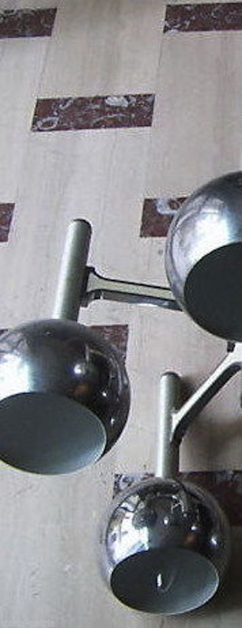 Lampadario Vintage Anni '70 Cromato Da Restaurare, Made In Italy