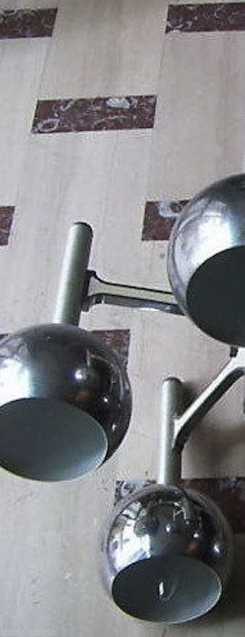 Vintage Chrome Chandelier, 1970s, To Be Restored, Made in Italy