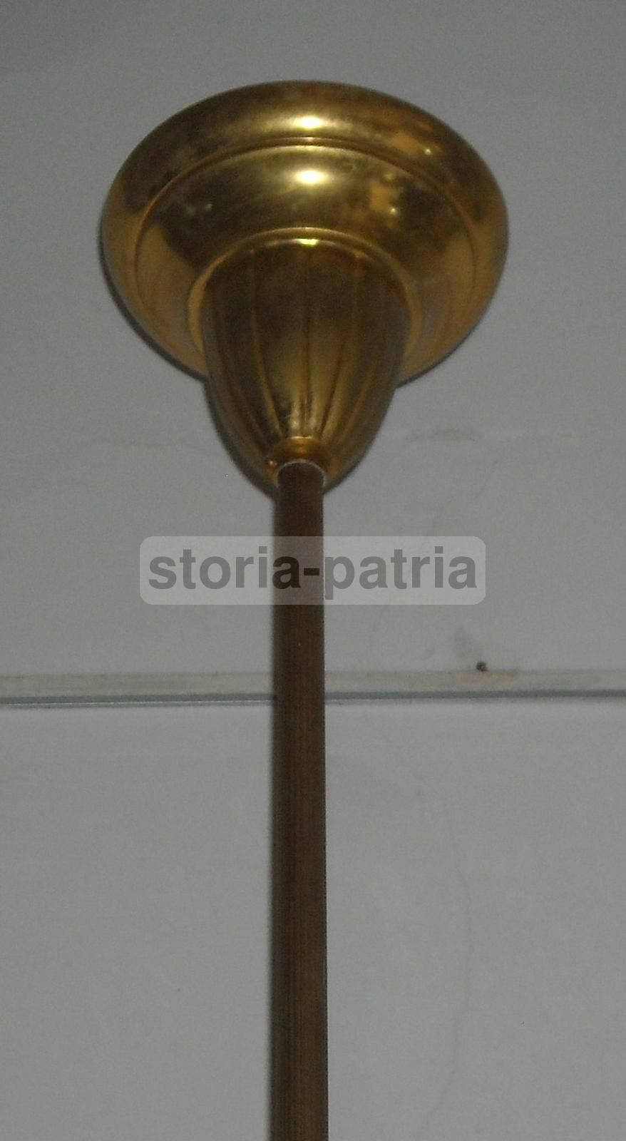 Lampadario Vintage In Ottone Dorato A 8 Luci, Stile Giò Ponti, Anni '50