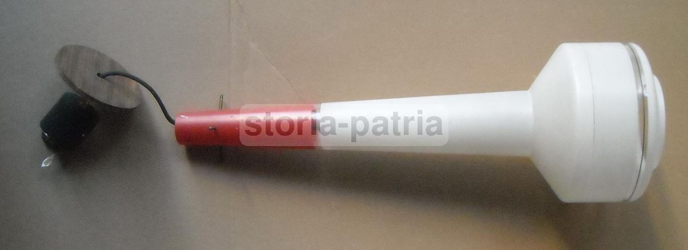 Lampadario A Sospensione Vintage In Vetro Bicolore Bianco Rosso, Anni '60