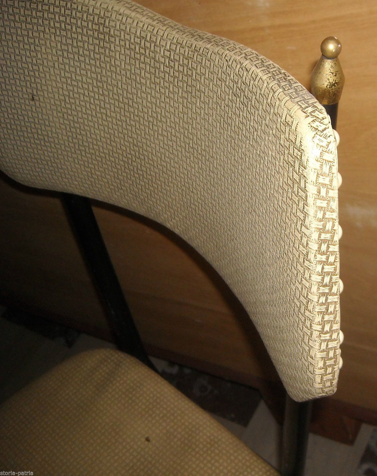 Sedia Vintage Anni '50 '60 In Design Modernariato In Metallo E Ottone