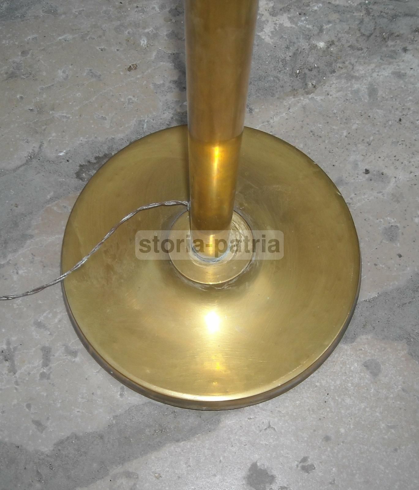 Lampada Piantana In Ottone, Design Italiano Anni '60 '70